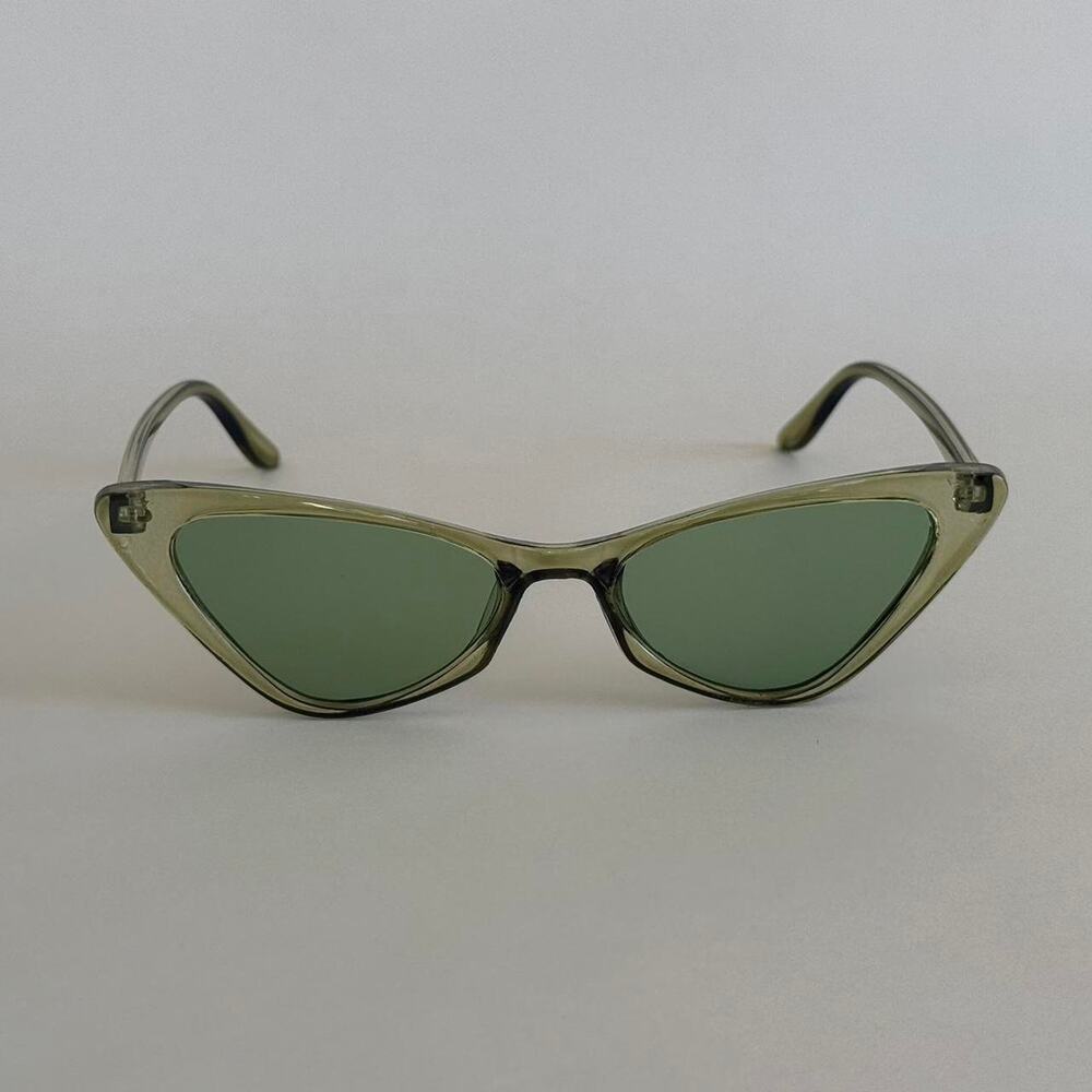 Y2K Cat Eye Green Black Sunglasses Unisex Retro Streetwear UVA UVB
